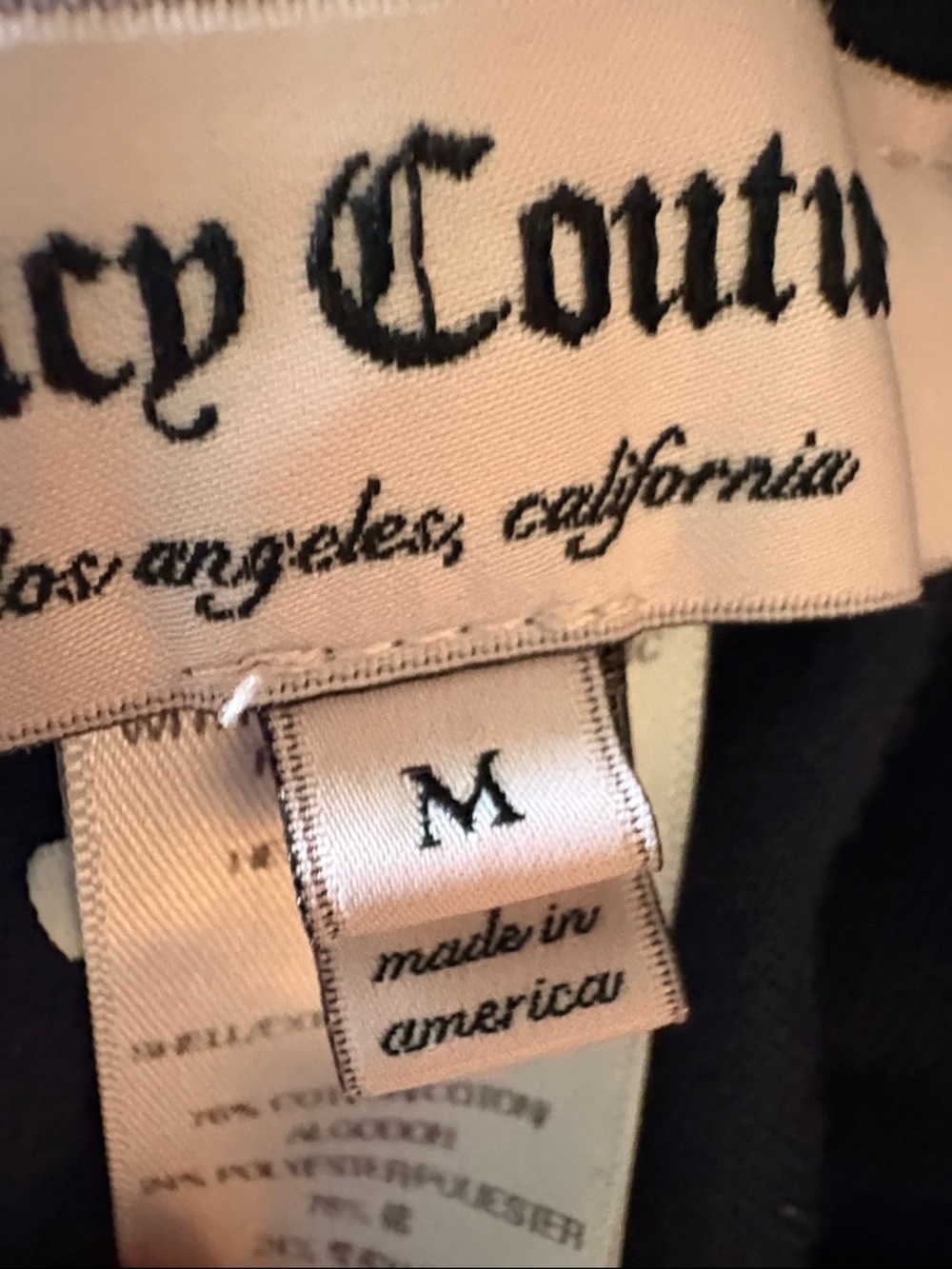 Juicy Couture Navy Velour Jogger Pants with Drawstring - Picture 3 of 6